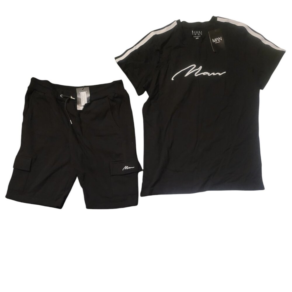 2XL BooHooMan shirt and shorts set
